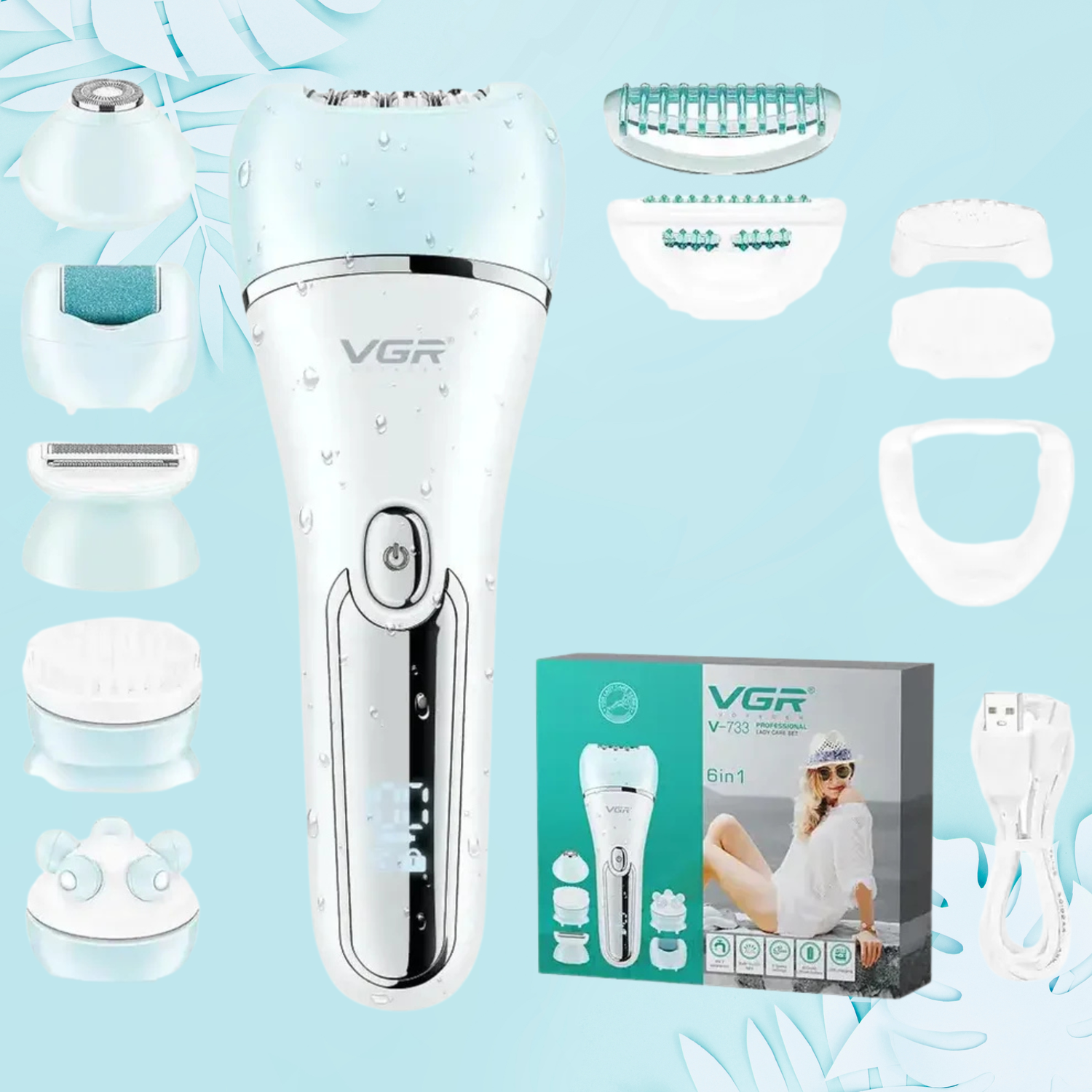 Épilunia™️ Rasage confortable et doux - Épilateur électrique 6 en 1